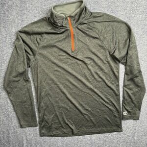 Tapout 1/4 Zip Pullover Size Medium Gray Long Sleeve Shirt Pullover Workout‎ Gym